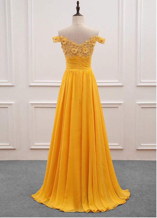 yellow off the shoulder maxi dress Beautiful Yellow Chiffon and Lace Off Shoulder Long Party Dress, A-lin Cutedressy yellow off the shoulder maxi dress Beautiful Yellow Chiffon and Lace Off Shoulder Long Party Dress, A-lin Cutedressy