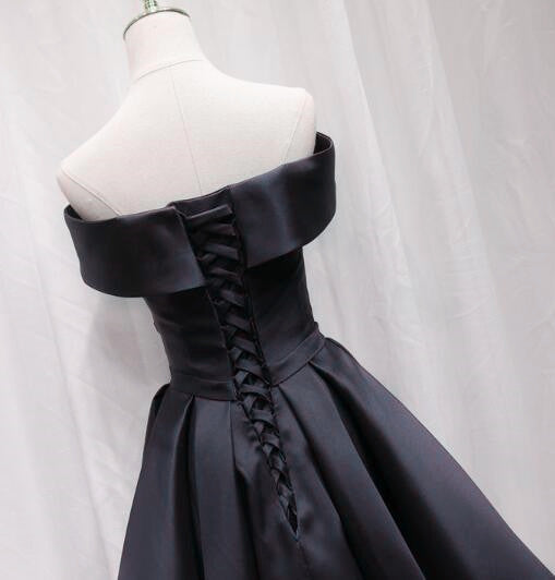 short black satin bridesmaid dress Classy Sleeveless One Shoulders Short Satin Bridesmaid Dresses