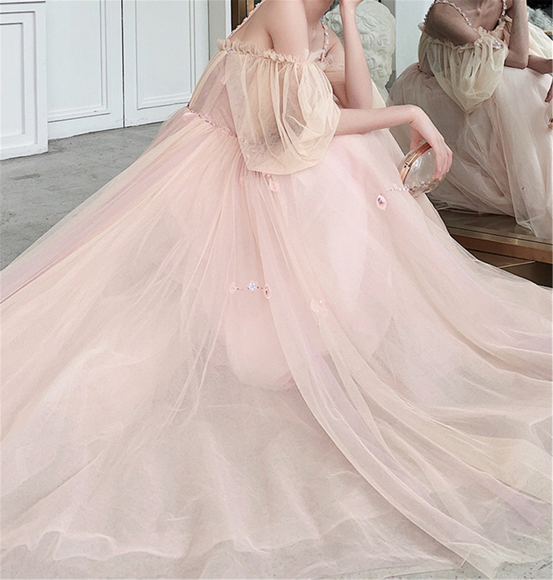 Cute Pink  Spaghetti Strap Bridesmaid Dress Prom Dress, Dreamy A-Line Graduation Dress