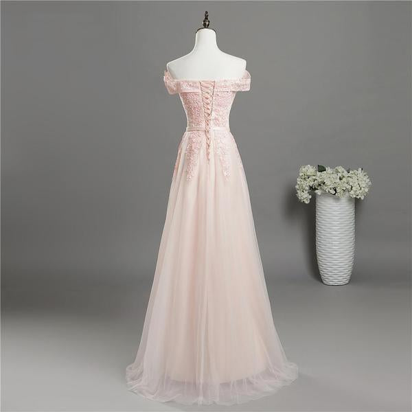 A Line Sweetheart Empire Lace Appliques Long Party Dress