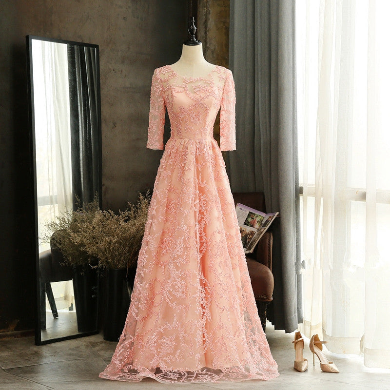 blush lace bridesmaid dresses Glamlora Off-the-Shoulder Bridesmaid Dress 2026 A-line Sleeveless Dusty Rose
