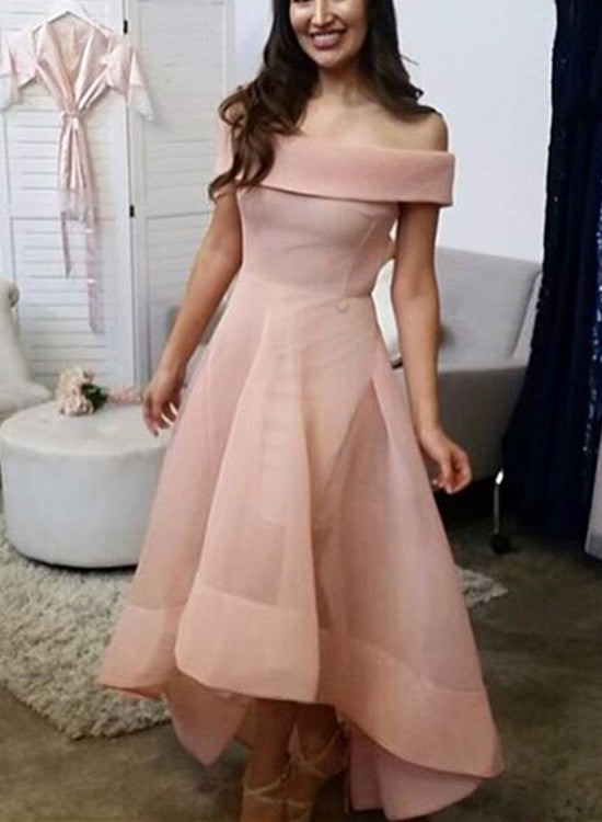 Pink Organza High Low Wedding Party Dress , Lovely Formal Dress