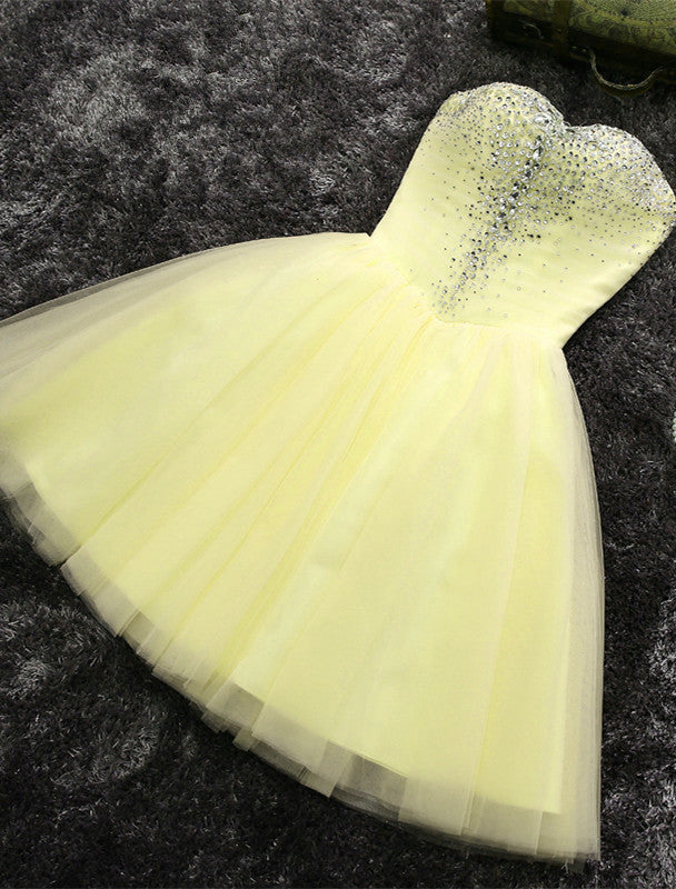 yellow prom dress 
