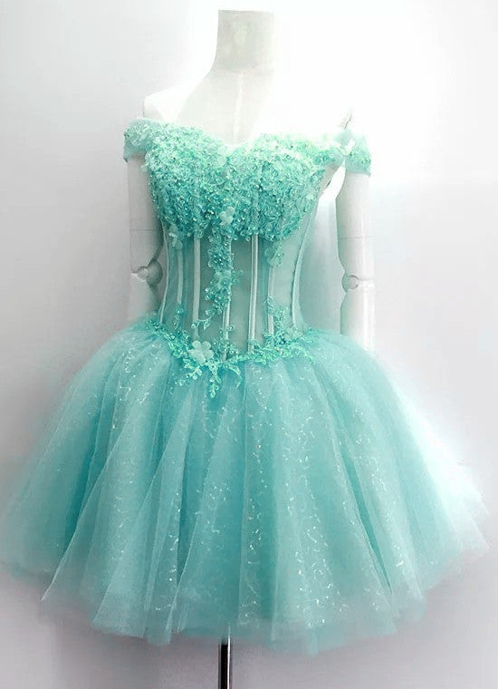 mint green short prom dress 2020