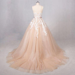 Tulle Gorgeous with Lace Straps Sweetheart Ball Gowns, Woman Formal Gown, Prom Gown
