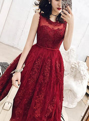 wine red party dress