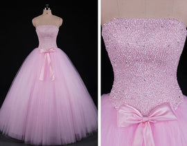 Pink Beaded Gorgeous Long Sweet 16 Dresses, New Style Formal Dresses