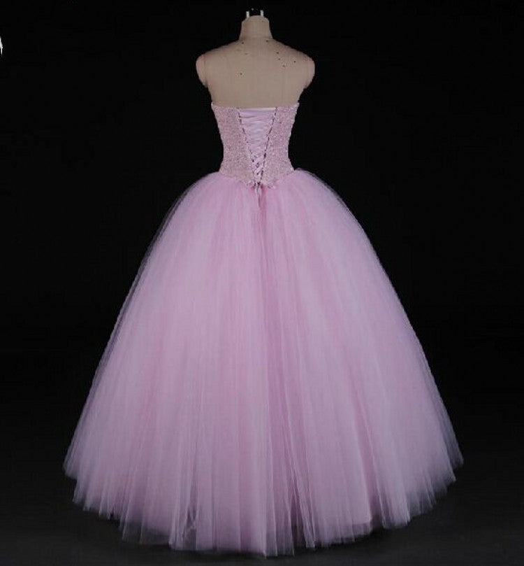 Pink Beaded Gorgeous Long Sweet 16 Dresses, New Style Formal Dresses