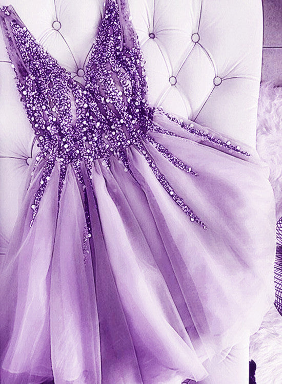 Lovely Lavender Short Party Dress Off Shoulder Dress, Cute Homecoming –  Cutedressy