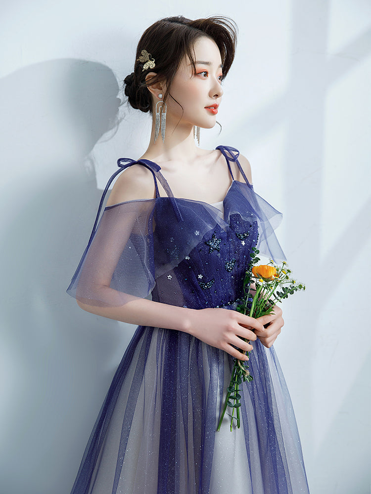 korean style prom dress Korean Sweetheart birthday dinner Dress with Removable Sleeves