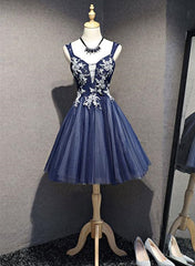 navy blue tulle party dress