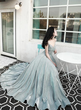 Beautiful Sequins V-neckline Long Formal Dress, New Style Prom Dress, Party Dress