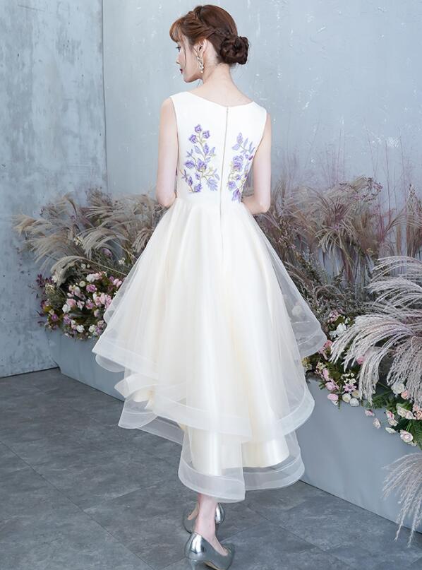 Lovely High Low Champagne Party Dress, Cute Short Homecoming Dress Pro Cutedressy Lovely High Low Champagne Party Dress, Cute Short Homecoming Dress Pro Cutedressy