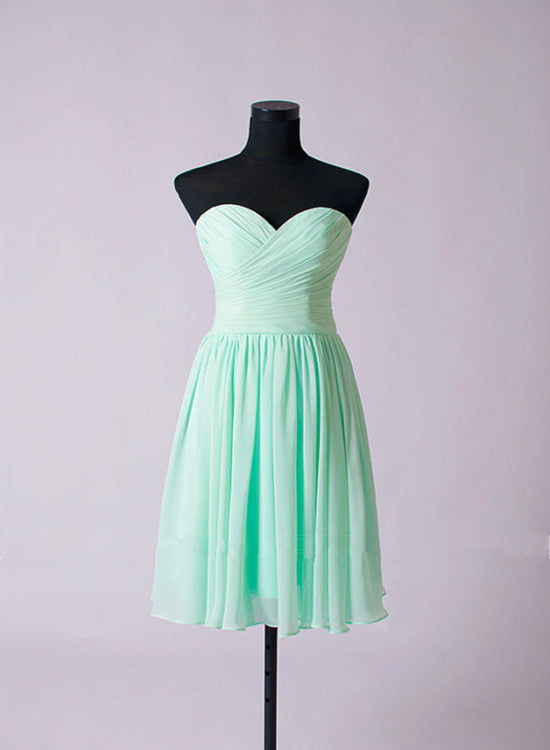 Beautiful Simple Mint Green Sweetheart Wedding Party Dress, Beautiful Bridesmaid Dresses, Cute Formal Dress