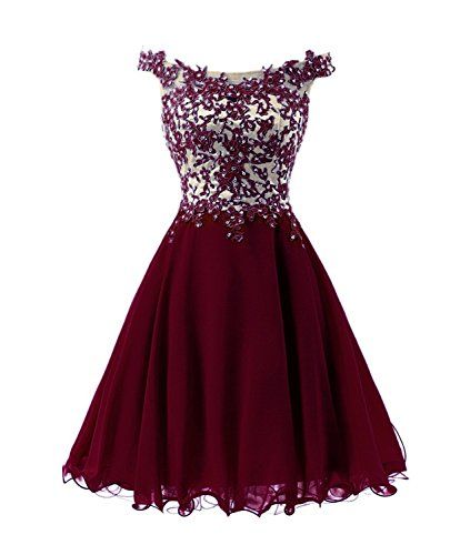 Beautiful Wine Red Short Lace Applique Party Dress, A-line Short Homec Cutedressy Beautiful Wine Red Short Lace Applique Party Dress, A-line Short Homec Cutedressy